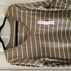 SO BRAND WOMENS JUNIOR SIZE LONG SLEEVE GREEN STRIPED SHIRT SIZE EXTRA L…